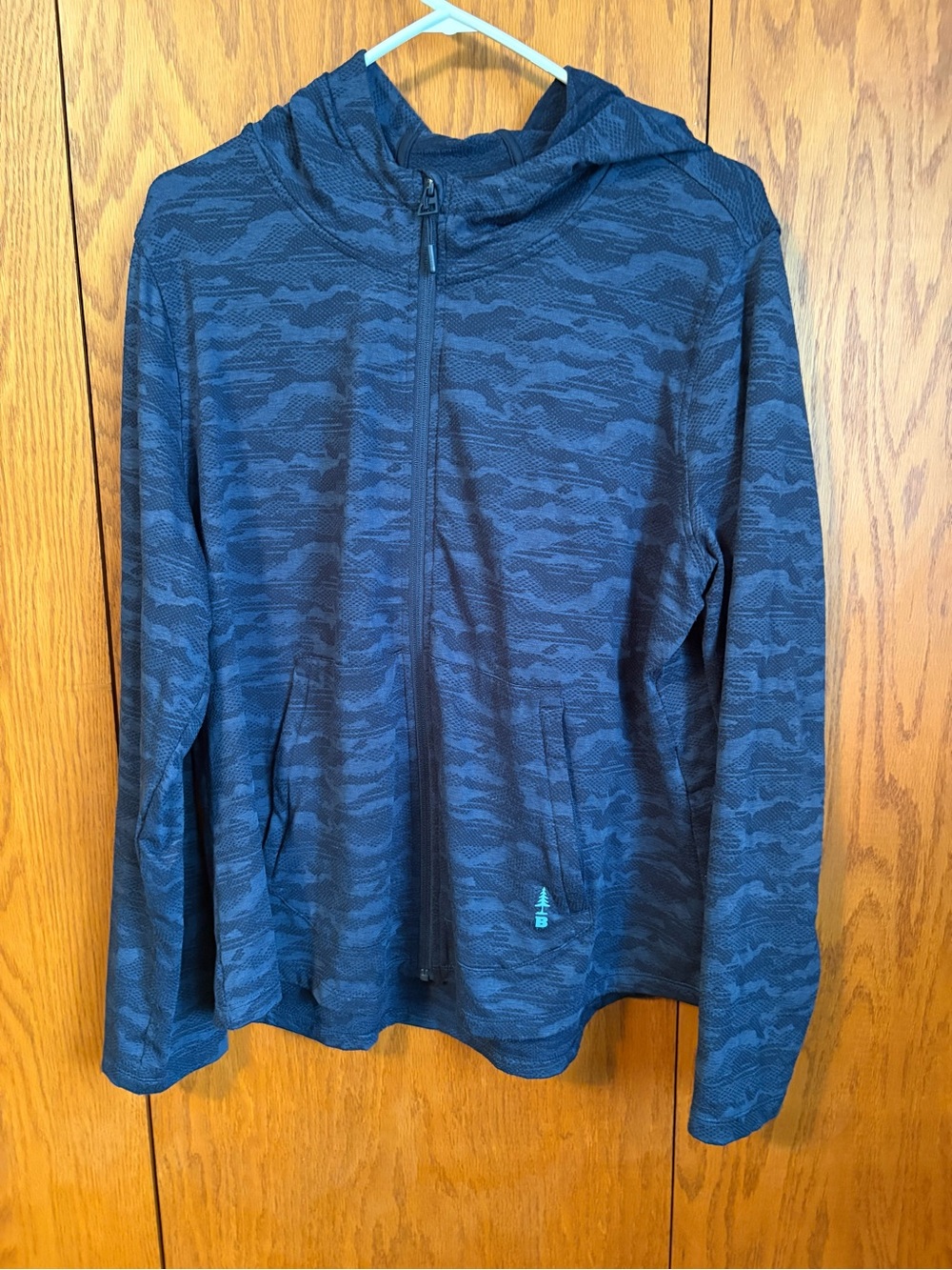 Bass Navy Blue Camouflage Zip-Up Hoodie